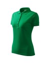 Tricou de damă Pique Polo, bumbac 65%, 200 g/mp Verde mediu