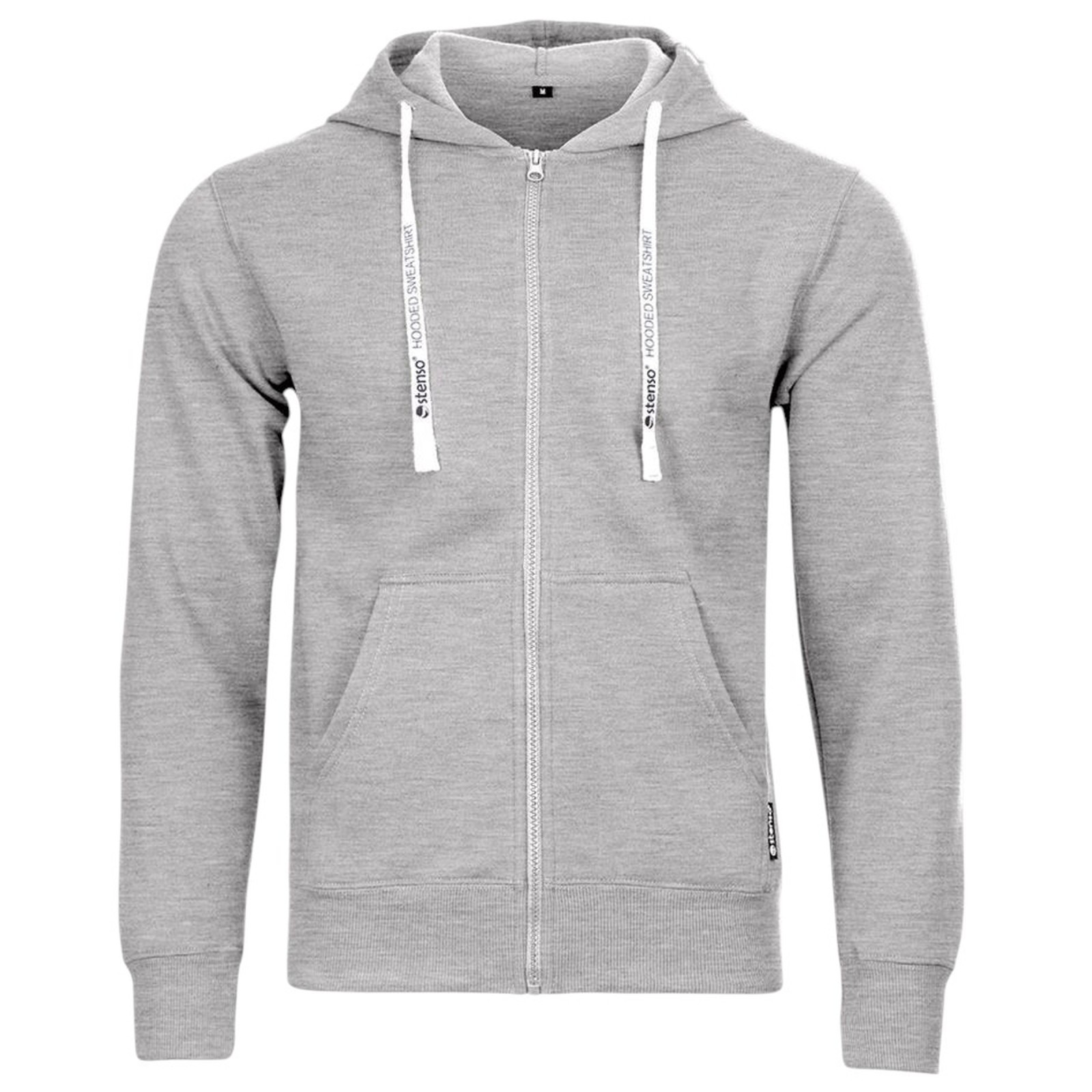 Hanorac cu glugă pentru bărbați, bumbac & poliester, 280 g/mp, Remo Gray Melange
