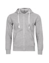 Hanorac cu glugă pentru bărbați, bumbac & poliester, 280 g/mp, Remo Gray Melange