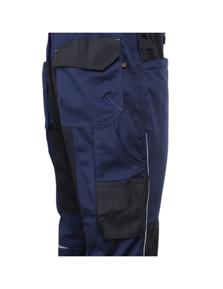 Prisma Spandex, pantaloni cu pieptar de lucru, material stretch, albastru marin