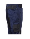 Pantaloni cu pieptar de lucru din material stretch, albastru marin, 270 g/mp, Prisma Spandex