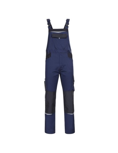 Pantaloni cu pieptar de lucru din material stretch, albastru marin, 270 g/mp, Prisma Spandex