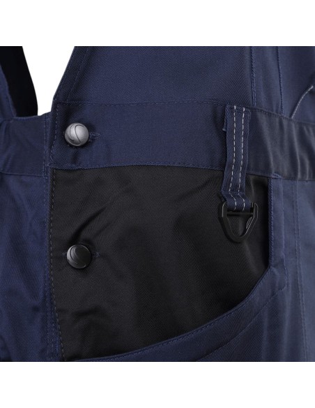 Prisma Spandex, pantaloni cu pieptar de lucru, material stretch, albastru marin