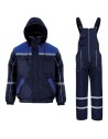 Costum de lucru pentru iarnă, 100% bumbac, jachetă + salopetă, benzi reflectorizante, Collins Winter Cotton