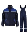Costum de lucru pentru iarnă, 100% bumbac, jachetă + salopetă, benzi reflectorizante, Collins Winter Cotton