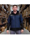 Jachetă softshell de lucru & outdoor, cu glugă, rezistentă la apă, unisex, Rune Blue/Black