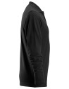Tricou polo cu mânecă lungă, bumbac+poliester, 220 g/mp, Snickers Workwear, 2608, Black