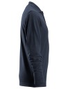 Tricou polo cu mânecă lungă, bumbac+poliester, 220 g/mp, Snickers Workwear, 2608, Navy