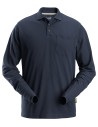 Tricou polo cu mânecă lungă, bumbac+poliester, 220 g/mp, Snickers Workwear, 2608, Navy