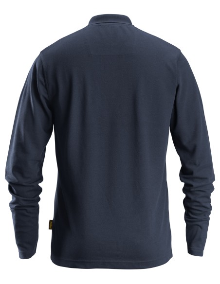 Tricou polo cu mânecă lungă, bumbac+poliester, 220 g/mp, Snickers Workwear, 2608, Navy
