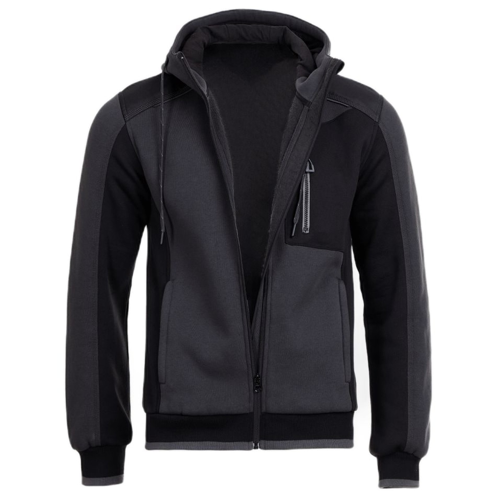 Hanorac unisex, cu glugă, 33% bumbac, 67% poliester, Revolt 2.0 Grey / Black