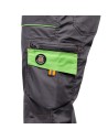 Pantaloni cu pieptar, de lucru, pentru vară, ripstop, 190 g/mp, Prisma Light Stretch Grey/Green