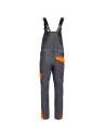 Pantaloni cu pieptar, de lucru, pentru vară, ripstop, 190 g/mp, Prisma Light Stretch Grey/Orange