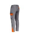 Pantaloni de lucru pentru vară, din tercot, țesătură ripstop, 190 g/mp, Prisma Light Stretch Grey/Orange