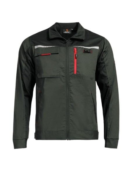 Costum de lucru pentru vară, jachetă & pantaloni standard, Prisma Light Stretch Ripstop Olive/Black