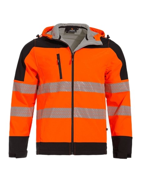 Jachetă softshell reflectorizantă, impermeabilă, cu căptușeală din fleece, Nobel 2.0 Portocaliu