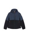 Jachetă de iarnă impermeabilă, termoizolantă, cu glugă, Diadora Padded Jacket Oslo Hybrid Black/Blue Denim