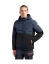Jachetă de iarnă impermeabilă, termoizolantă, cu glugă, Diadora Padded Jacket Oslo Hybrid Black/Blue Denim
