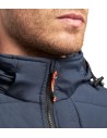 Jachetă de iarnă impermeabilă, termoizolantă, cu glugă, Diadora Padded Jacket Oslo Hybrid Black/Blue Denim