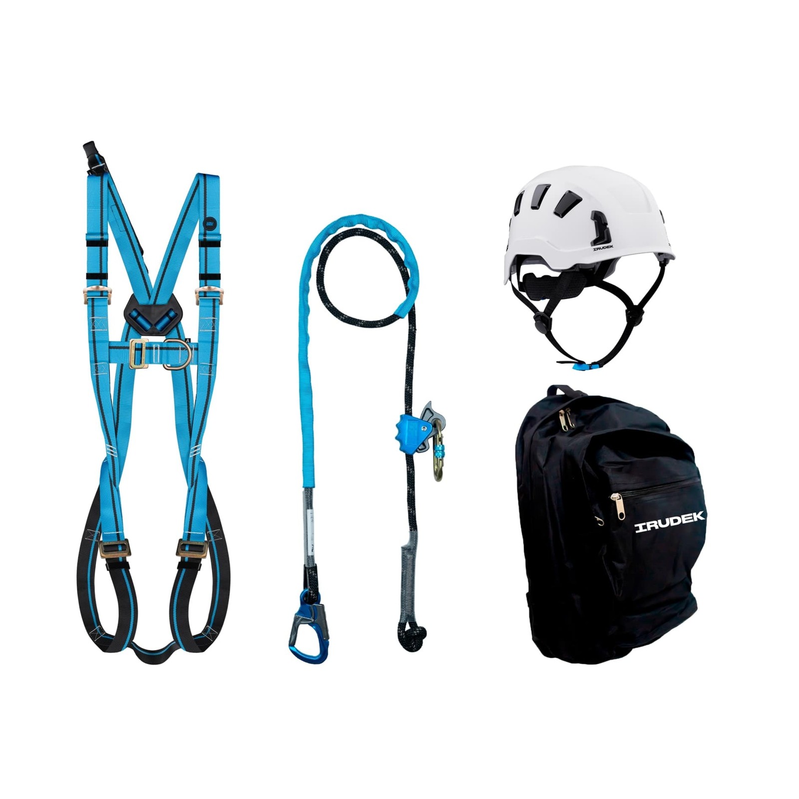 Kit pentru lucru la înălțime Irudek Erlo (ham + cască + absorbitor de șoc + rucsac)