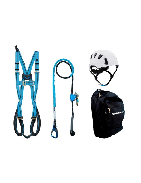 Kit de lucru la inaltime Irudek Erlo (ham + casca + absorbitor de soc + rucsac)