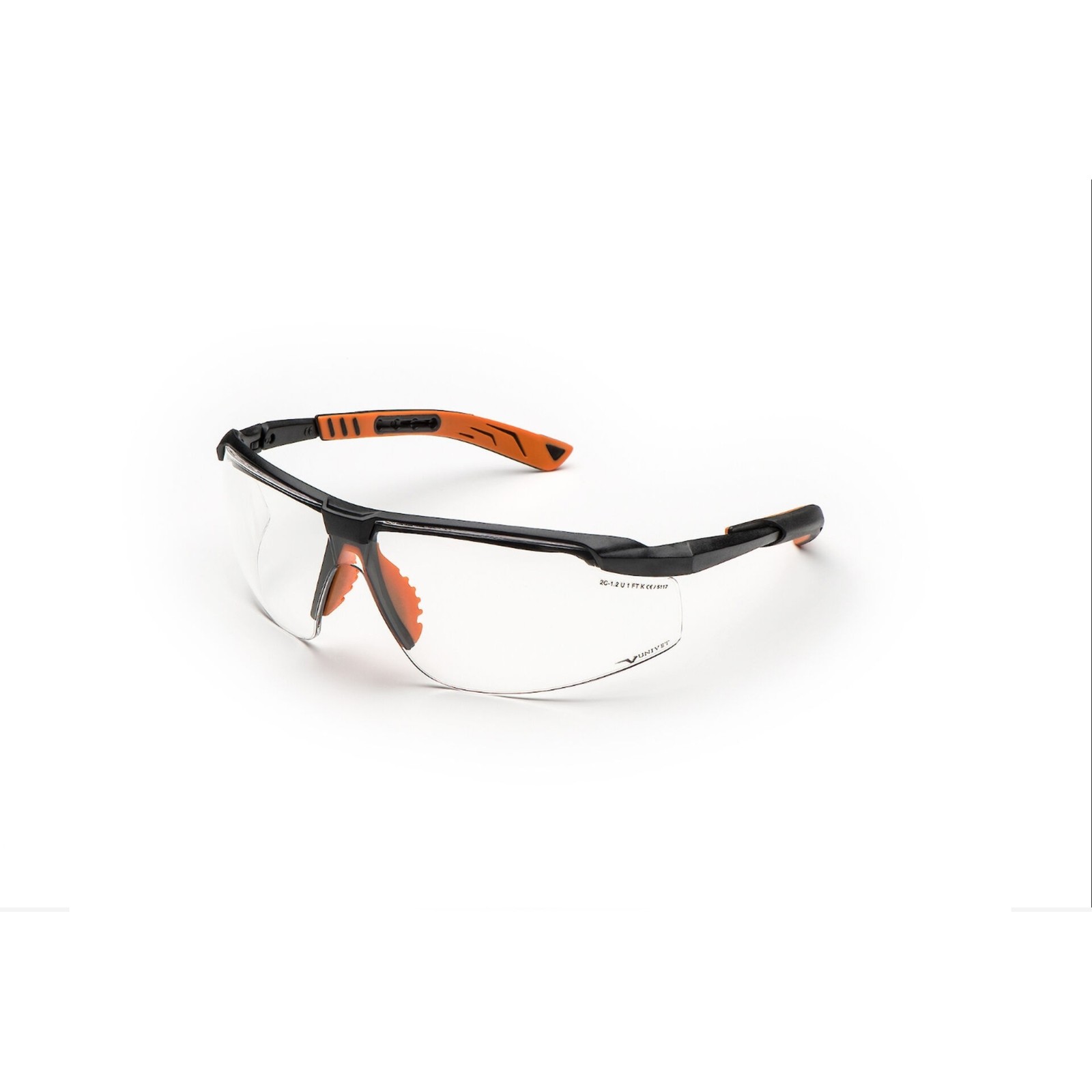 Ochelari de protecție cu lentile din policarbonat și brațe reglabile Univet 5X8 - Clear