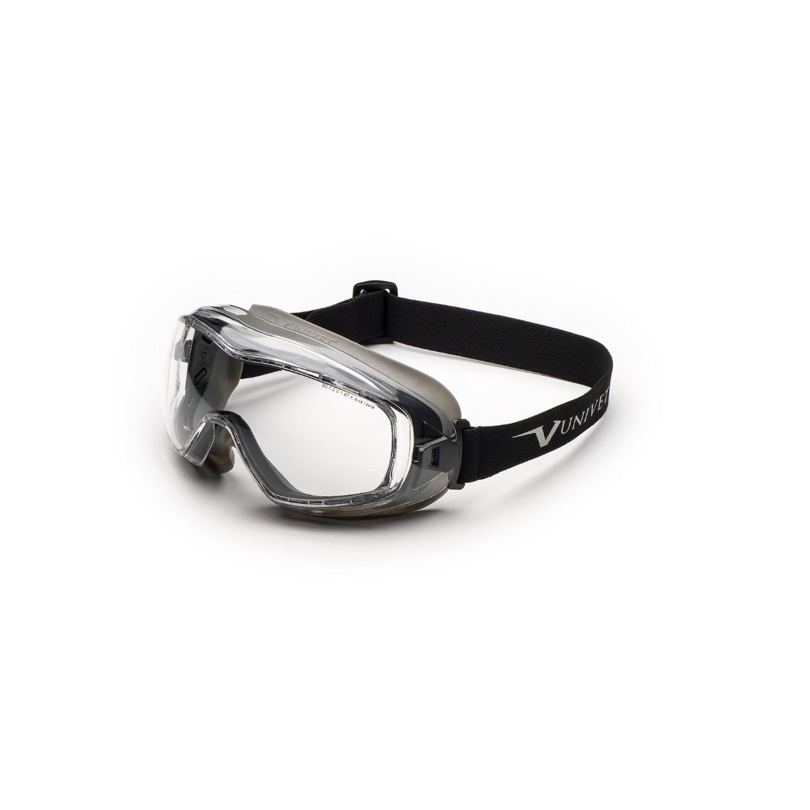 Supra-ochelari de protecție tip goggles, cu lentilă din policarbonat și sistem de ventilație indirectă Univet 620 Up Clear