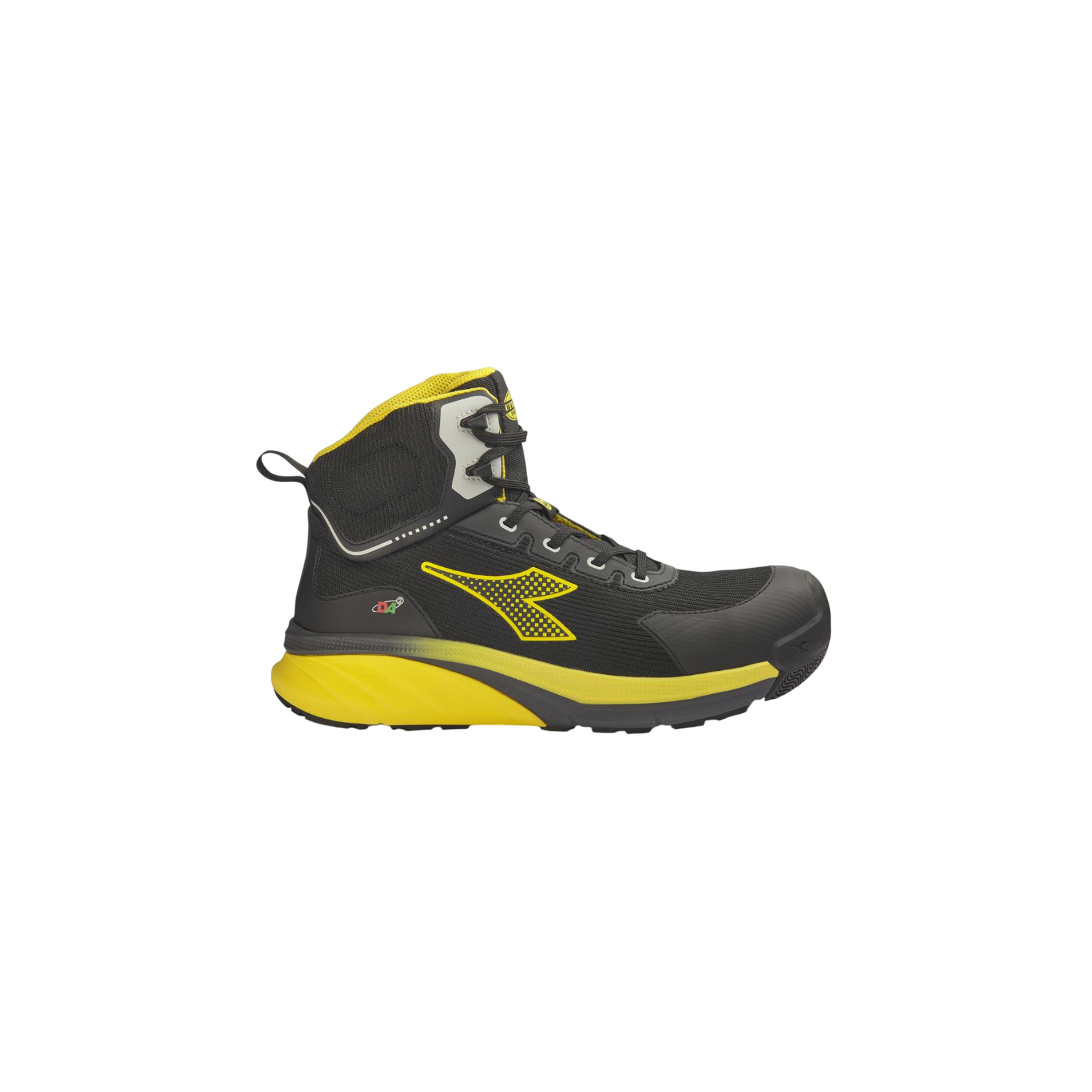 Bocanci de protecție unisex, Diadora Vortex DA2, S3S SC SR HRO ESD, Black/Yellow