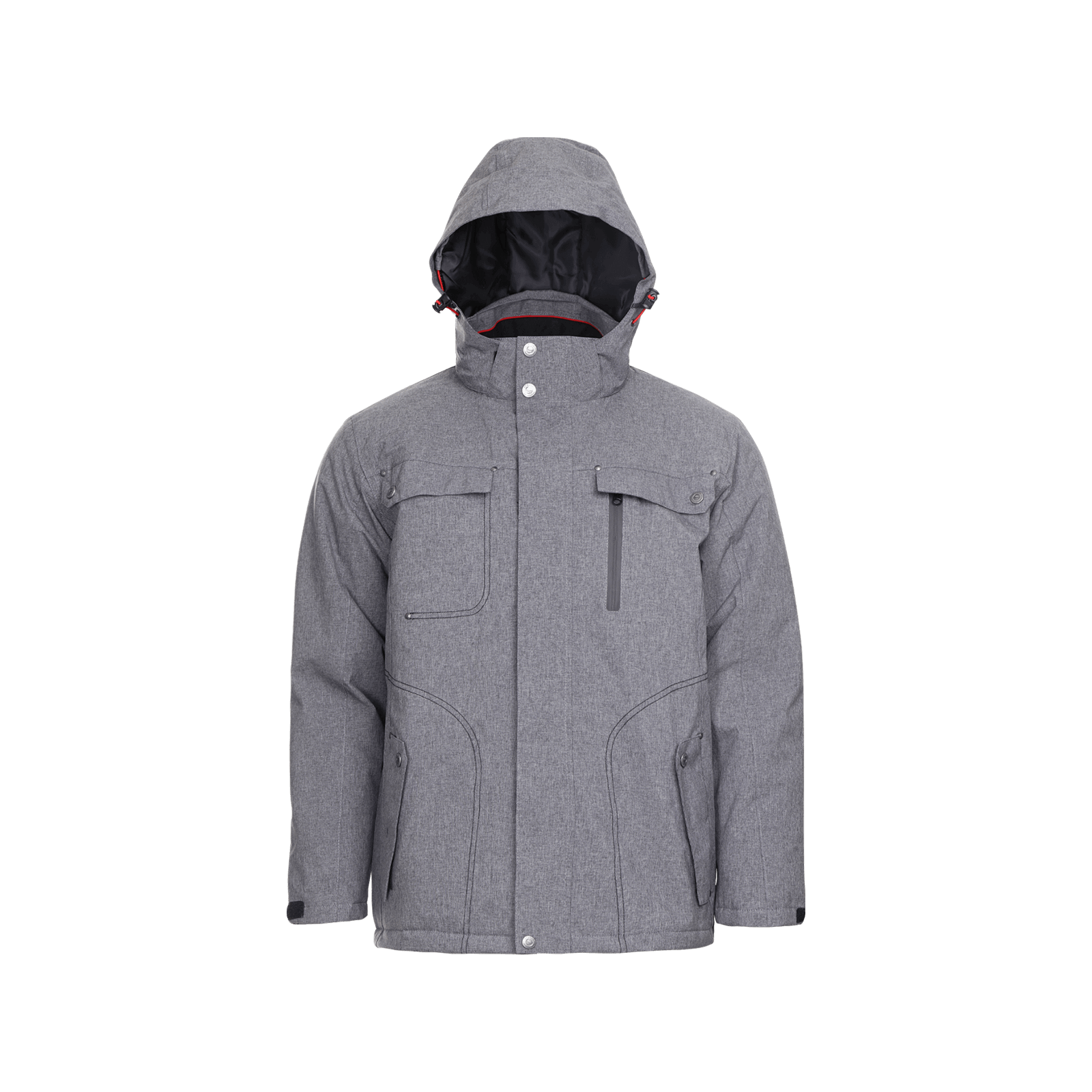 Geacă de iarnă pentru bărbați, impermeabilă, cu glugă, 100% poliester, Montana Grey
