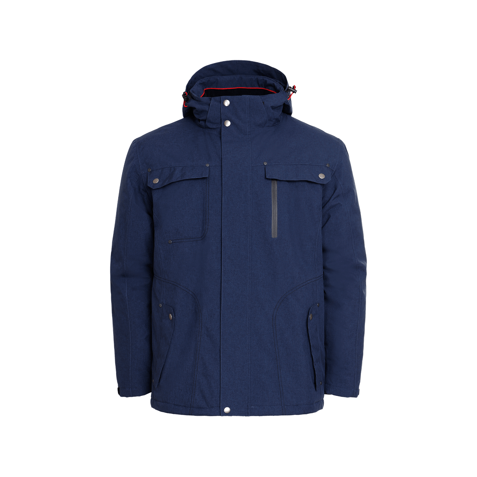 Geacă de iarnă pentru bărbați, impermeabilă, cu glugă, 100% poliester, Montana Navy Blue
