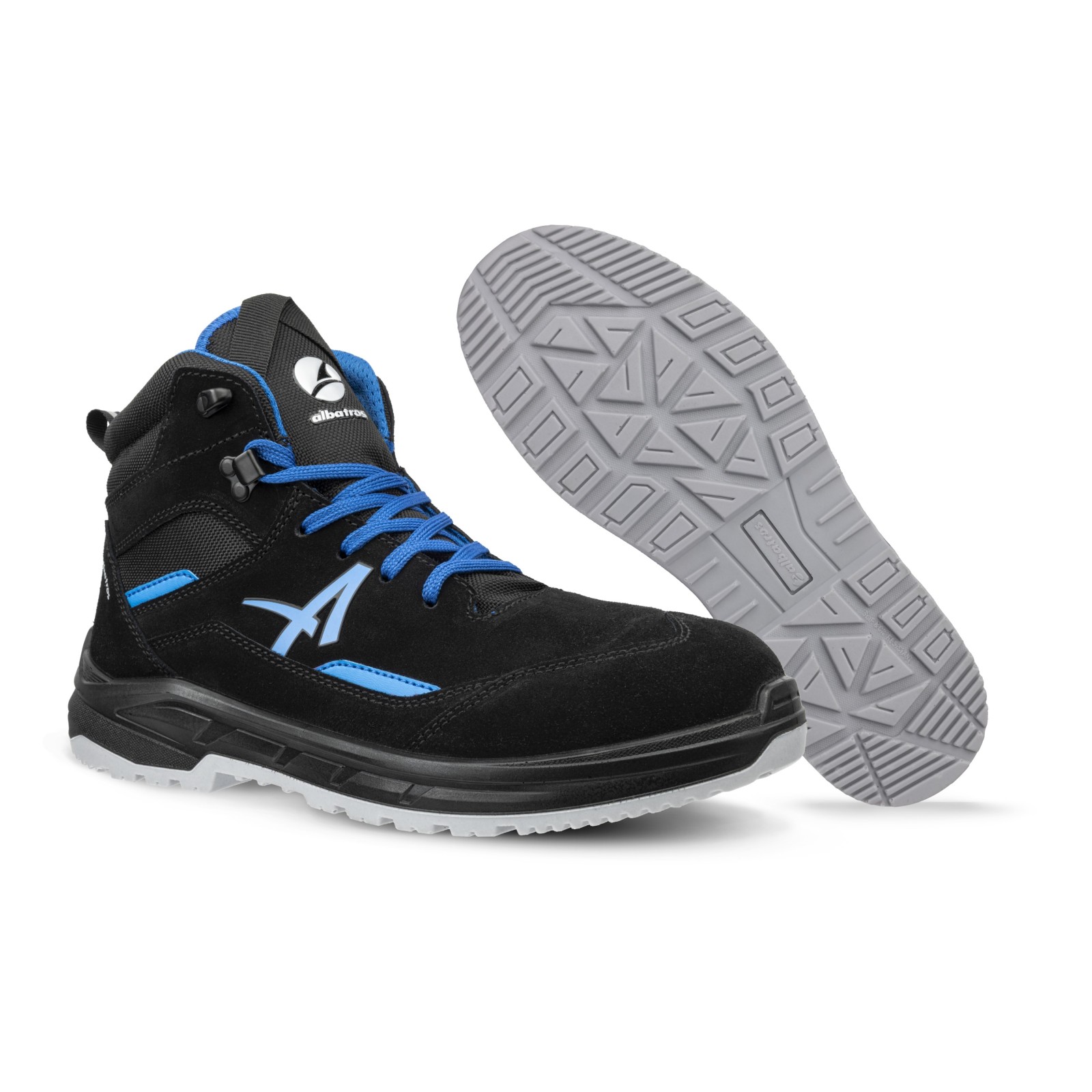 Bocanci de protecție unisex, antiderapanți, Albatros Vector Blue Mid, S3 FO SR