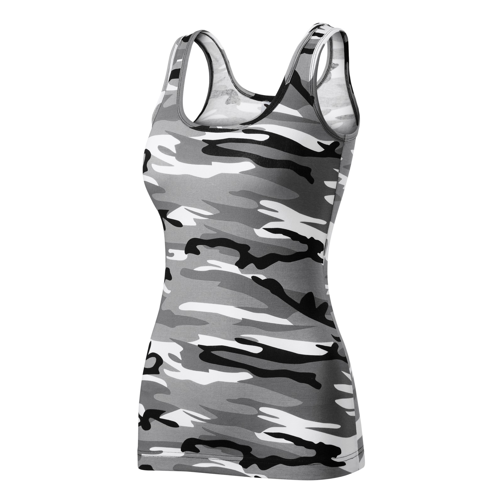 Maiou de damă cu bretele late, bumbac 95%, Camo Triumph 180 g/mp,