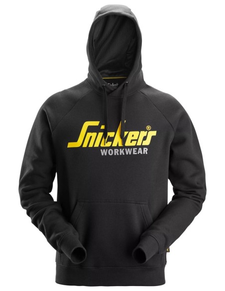 Hanorac pentru bărbați, cu logo, 80% bumbac, 20% poliester, Snickers Workwear, 2899, Black