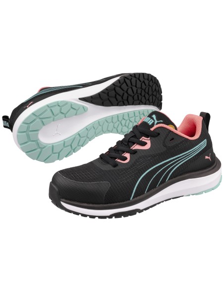 Pantofi de protectie de dama, Puma Celerity Knit Blue/Coral