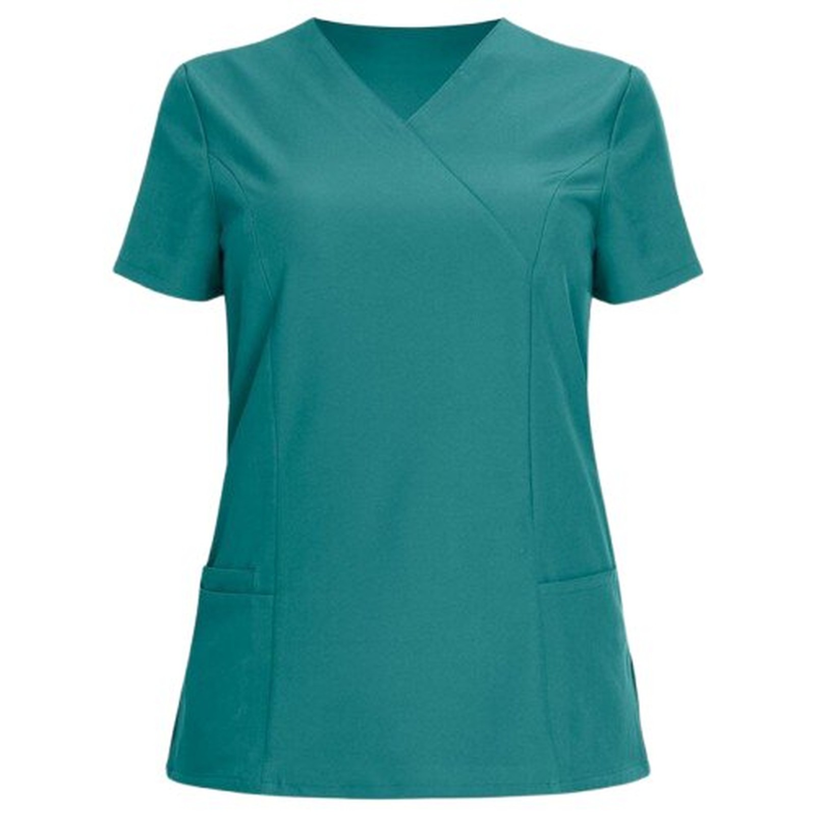 Tunică medicală de damă, verde-albăstrui, cu mânecă scurtă, flexibilă, Nobby Teal