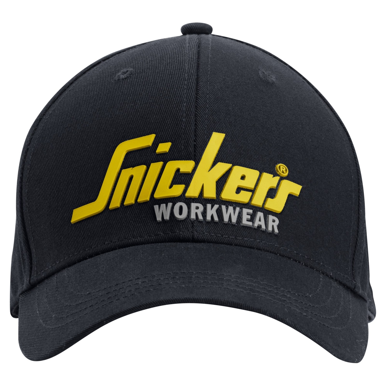 Șapcă reglabilă unisex, 100% bumbac, cu logo, Snickers Workwear, 9041, Black/Yellow