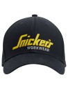 Șapcă reglabilă unisex, 100% bumbac, cu logo, Snickers Workwear, 9041, Black/Yellow