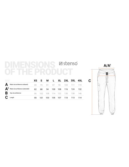Pantaloni medicali flexibili, unisex, Nobby White, 94% poliester + 6% spandex, alb