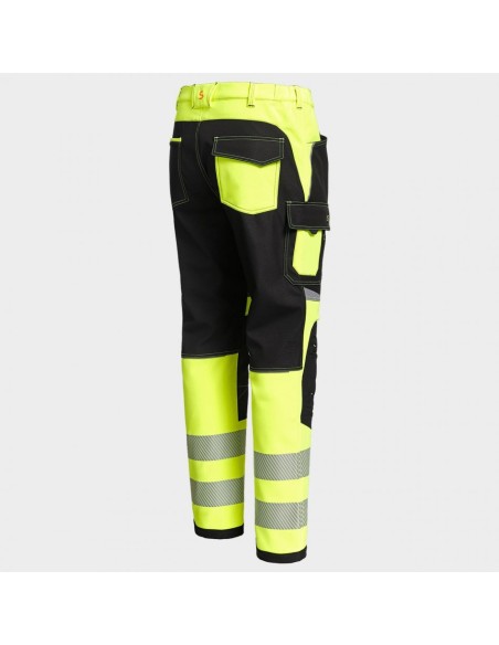 Pantaloni de lucru softshell reflectorizanți, din bumbac și poliester, Prisma 2.0 HV YELLOW/BLACK