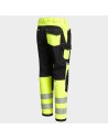 Pantaloni de lucru softshell reflectorizanți, din bumbac și poliester, Prisma 2.0 HV YELLOW/BLACK