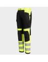 Pantaloni de lucru softshell reflectorizanți, din bumbac și poliester, Prisma 2.0 HV YELLOW/BLACK