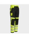Pantaloni de lucru softshell reflectorizanți, din bumbac și poliester, Prisma 2.0 HV YELLOW/BLACK