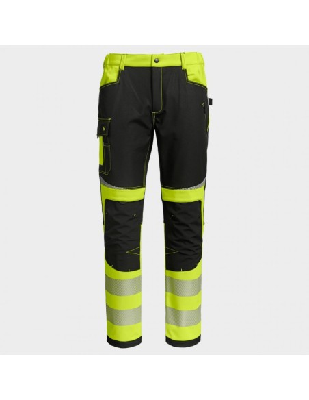 Pantaloni de lucru softshell reflectorizanți, din bumbac și poliester, Prisma 2.0 HV YELLOW/BLACK