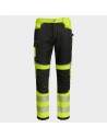 Pantaloni de lucru softshell reflectorizanți, din bumbac și poliester, Prisma 2.0 HV YELLOW/BLACK