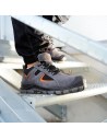 Pantofi de protecție unisex, cu bombeu metalic, piele & material textil, Kastor Grey 2.0 Low S1