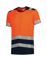 Tricou reflectorizant unisex, poliester 100%, 180 g/mp, Bicolor