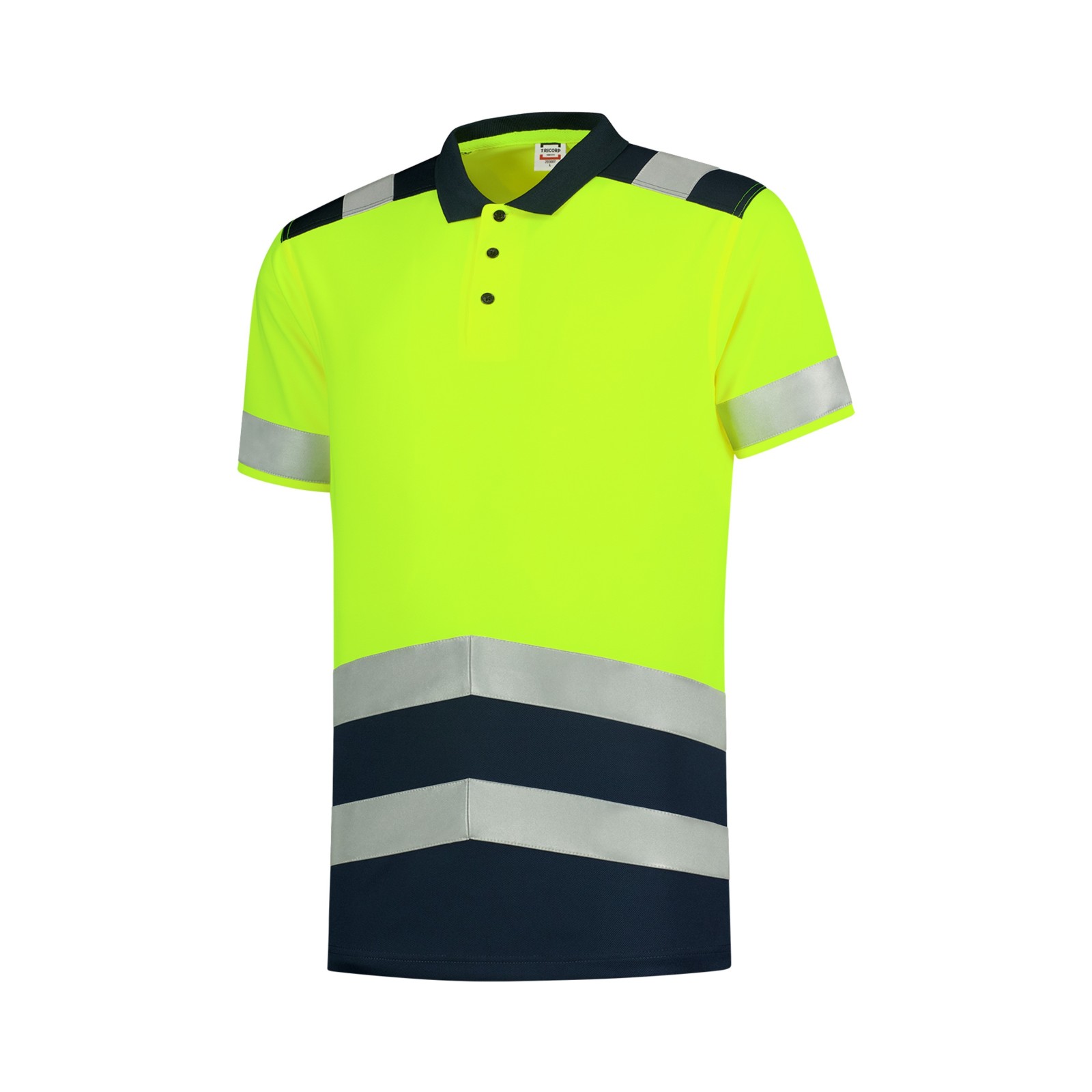 Tricou polo reflectorizant unisex, 100% poliester, 180 g/mp, Bicolor