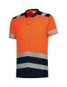Tricou polo reflectorizant unisex, 100% poliester, 180 g/mp, Bicolor