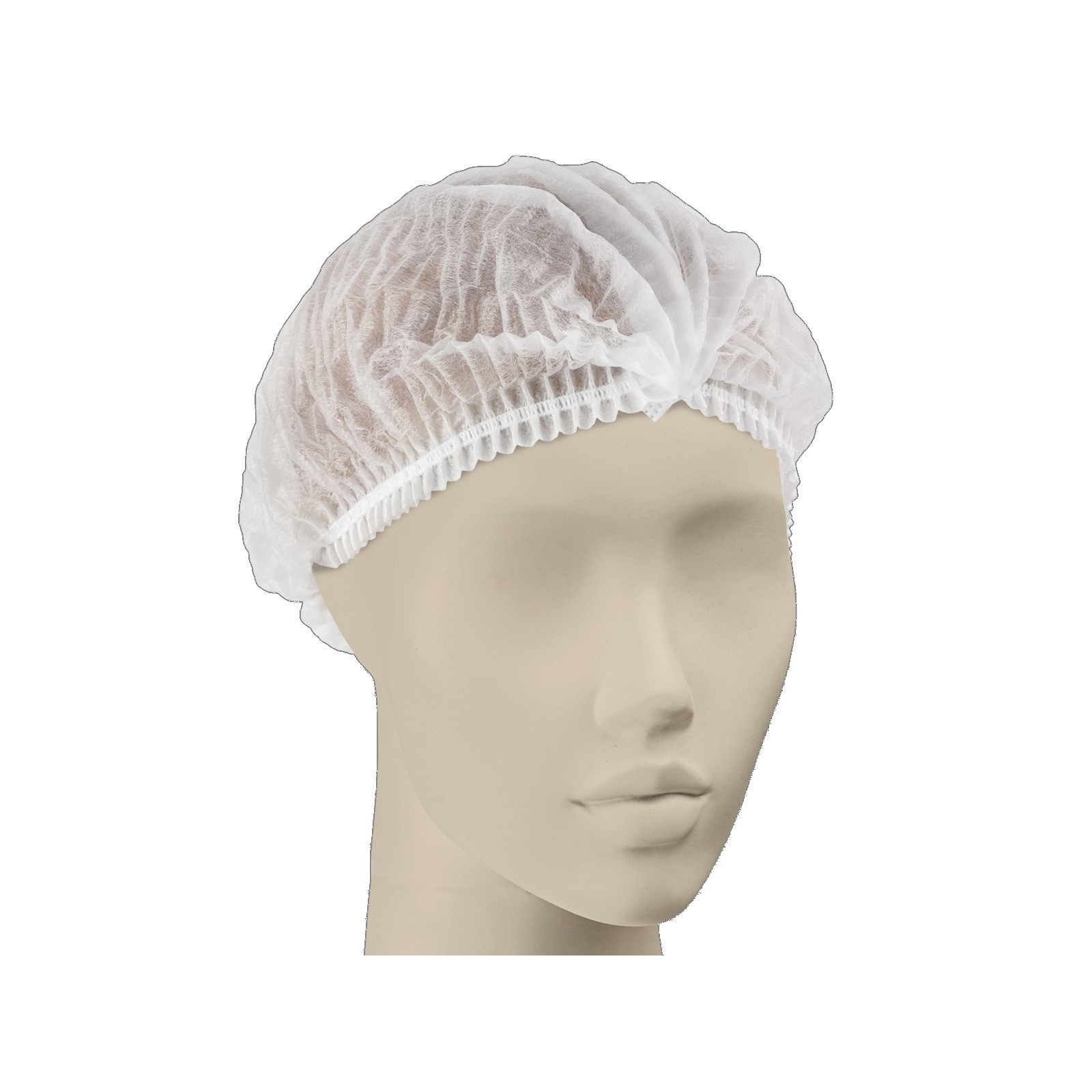 Capelină de unică folosință din polipropilenă, cu elastic (set 100 bucăți)