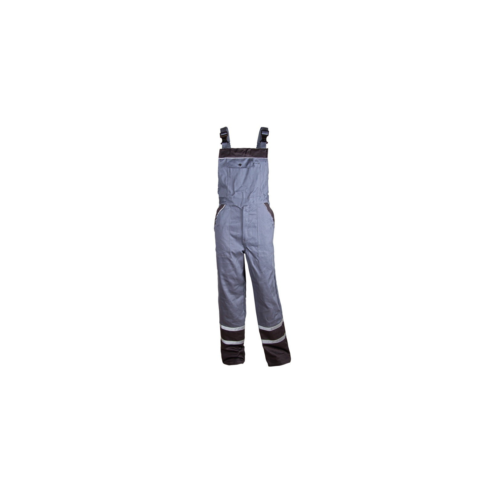 Pantaloni cu pieptar de vară, detalii reflectorizante, 240 g/mp, Collins Grey